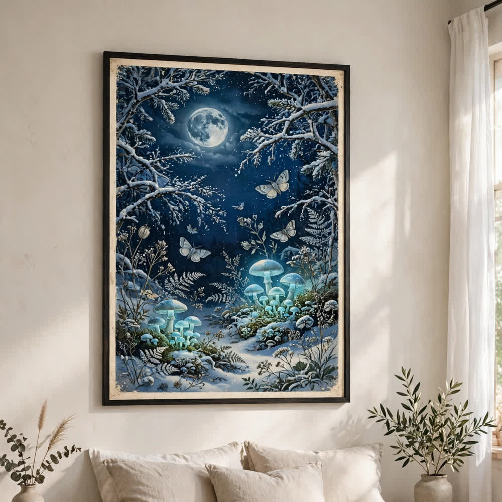 Enchanted Winter Garden — Vintage Winter Landscape Poster