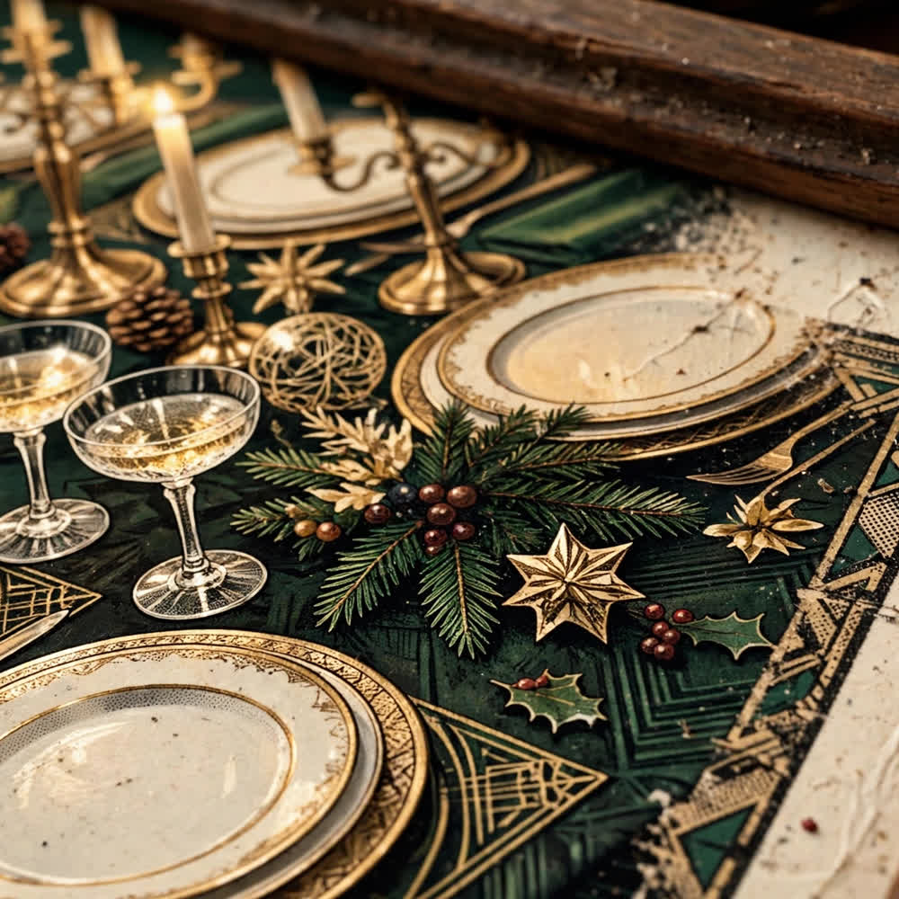 Christmas Supper Club — Vintage Christmas Poster