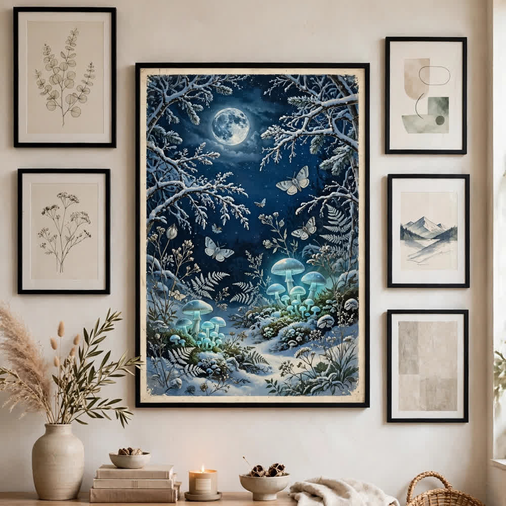 Enchanted Winter Garden — Vintage Winter Landscape Poster