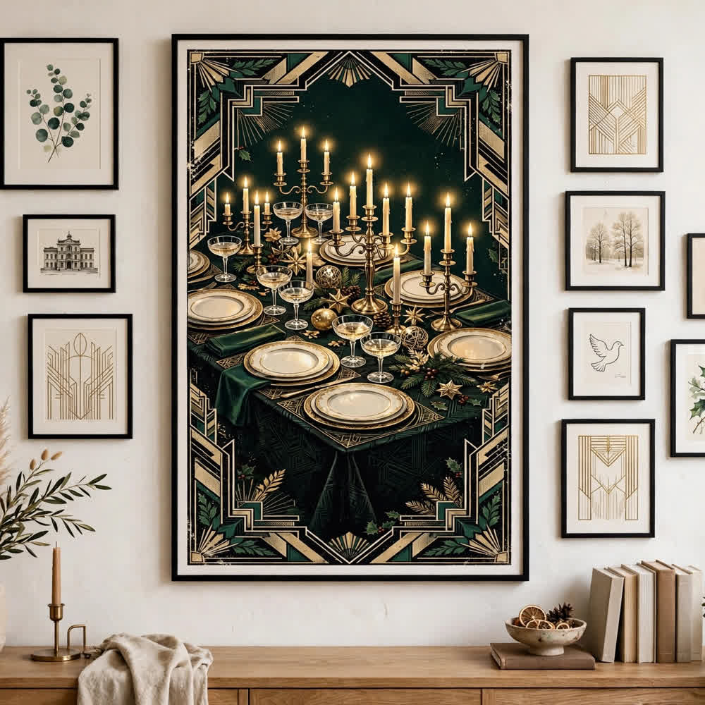 Christmas Supper Club — Vintage Christmas Poster