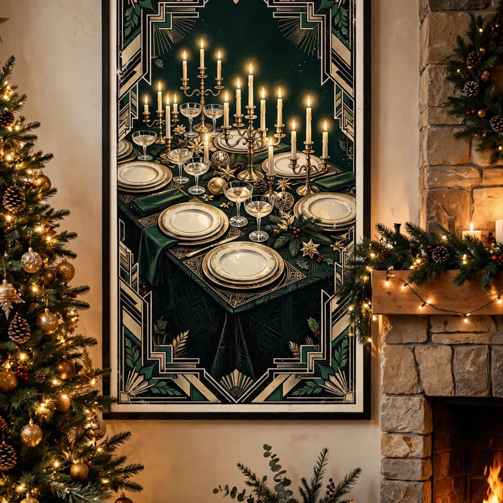 Christmas Supper Club — Vintage Christmas Poster