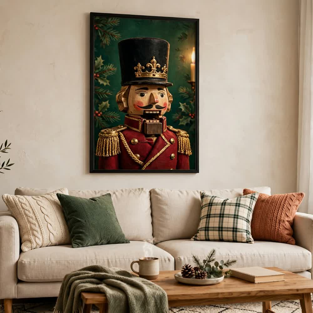 The Nutcracker — Vintage Winter Landscape Poster