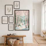 Peppermint Forest poster framed in gallery-wall mockup