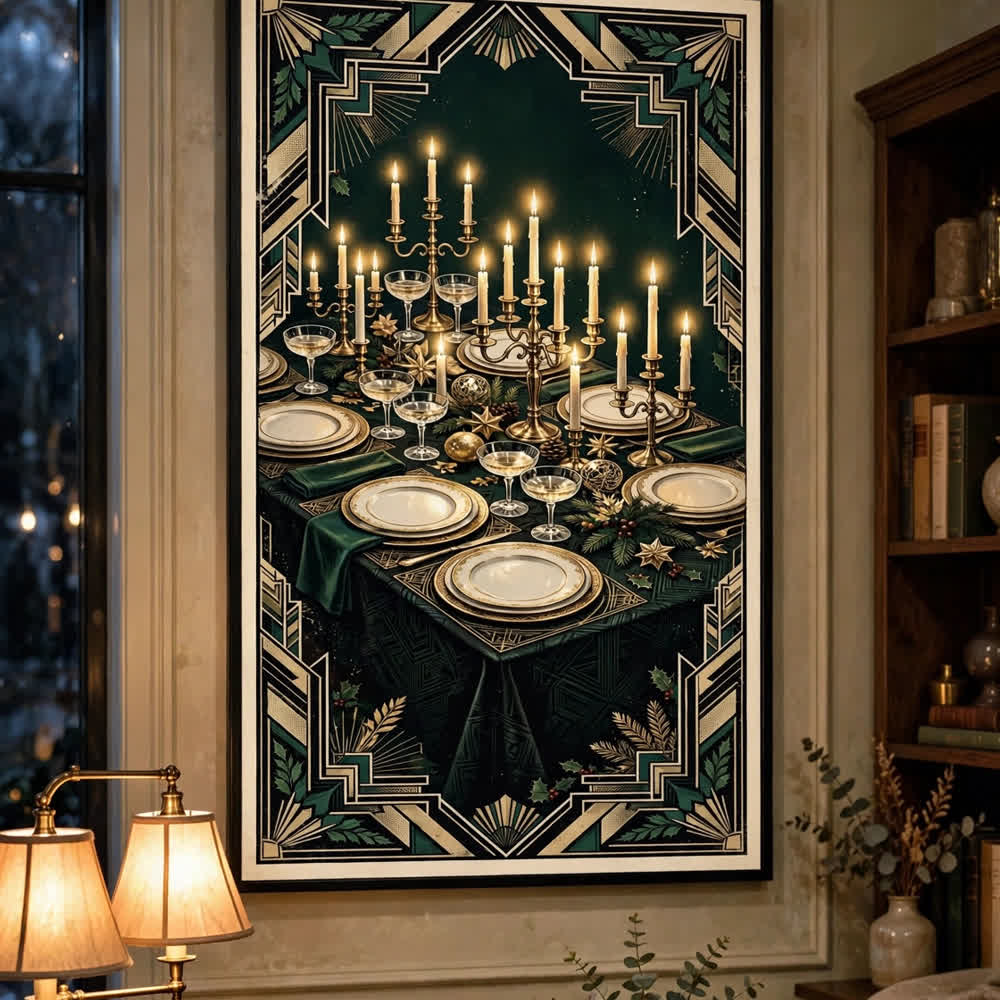 Christmas Supper Club — Vintage Christmas Poster