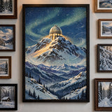 Alpine Observatory at Night poster in gallery-wall