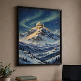 Alpine Observatory at Night poster in home-office