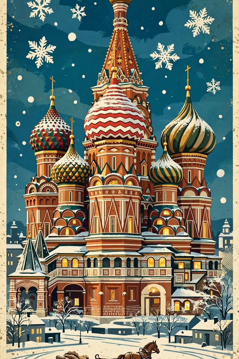 Snowy St. Basil's at Christmas promo video