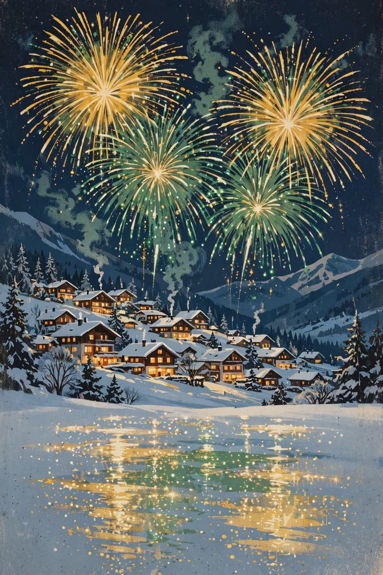 Christmas Eve Fireworks over the Village promo video