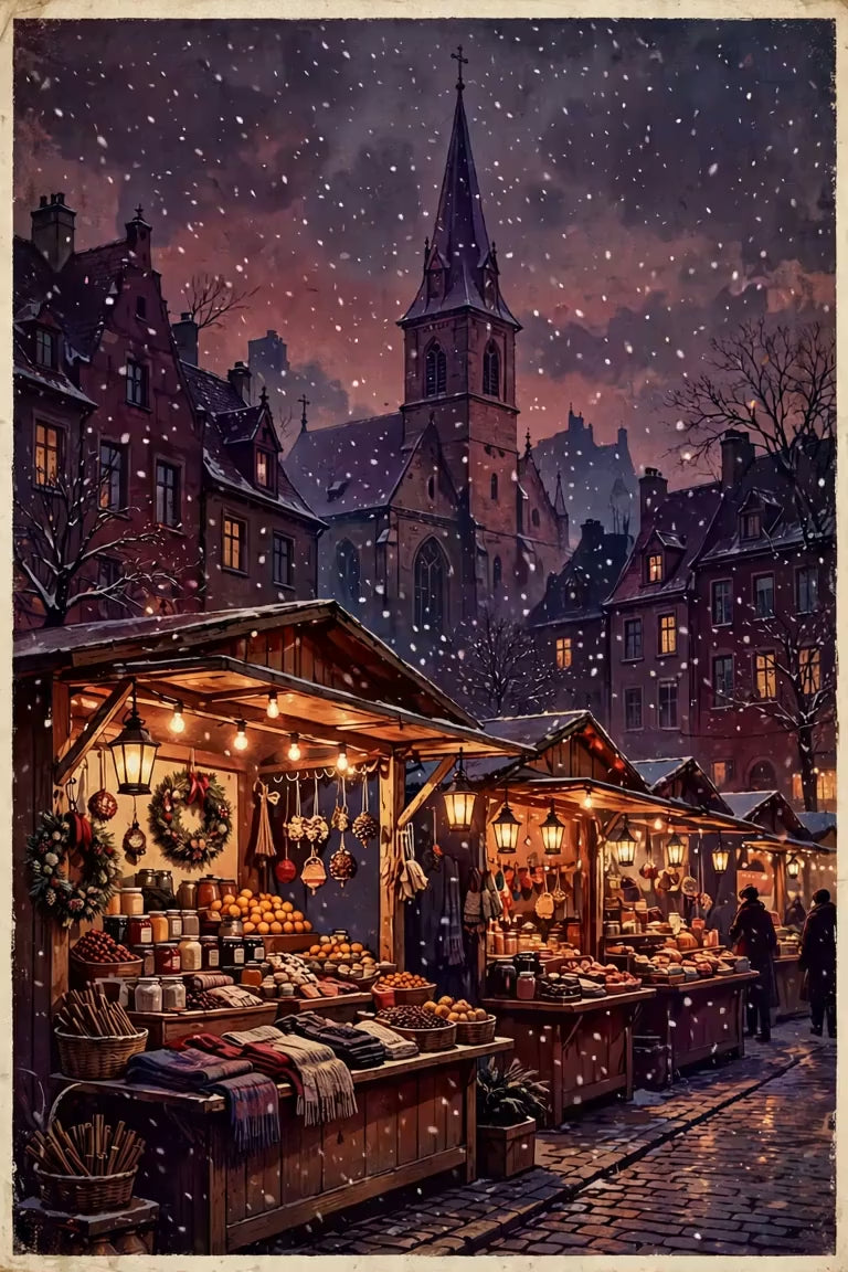 Wine-Red Christmas Market promo video