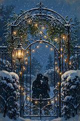 Mistletoe Gate at Christmas vintage winter poster promo reel