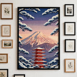 Snowy Mt. Fuji at Dawn poster in gallery