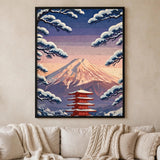 Snowy Mt. Fuji at Dawn poster in livingroom