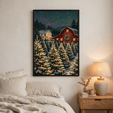 Christmas Tree Farm poster in bedroom