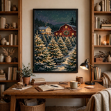 Christmas Tree Farm poster in home office