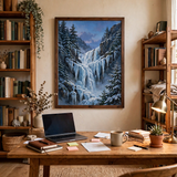 Frozen Waterfall Cathedral poster in home office