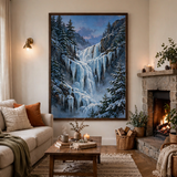 Frozen Waterfall Cathedral poster in living room