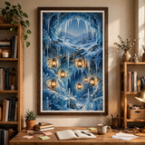 Ice Cave Lantern Glow poster in home office