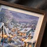 Close-up detail of Candy Cane Lantern Lane poster print quality