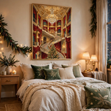 Opera House Christmas Gala poster framed in a bedroom