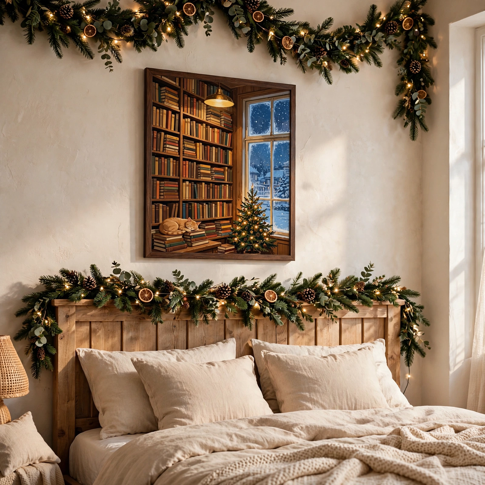 The Winter Bookshop poster in bedroom